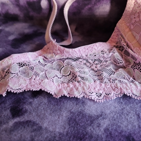 Victoria's Secret Woman Bra 34D Pink Padded Lace Dream Angels Push-Up - Picture 4 of 6